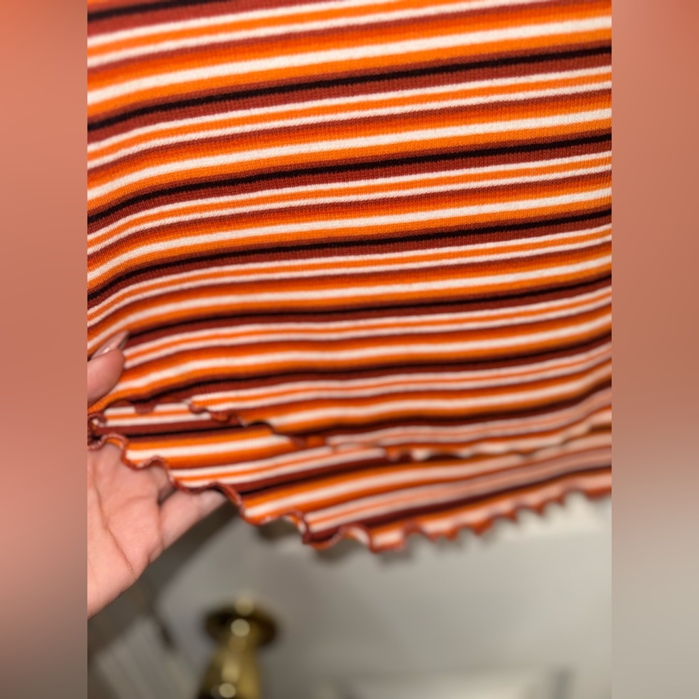 Sleeveless Striped Tank Top - Orange & Red Stripe by Jane & Delancey - Picture 6 of 7